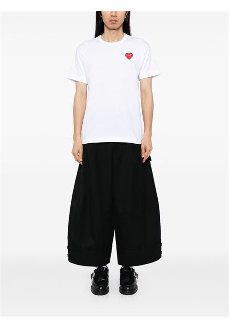 emblem t-shirt unisex white COMME DES GARÇONS PLAY | AX-T801-0512
